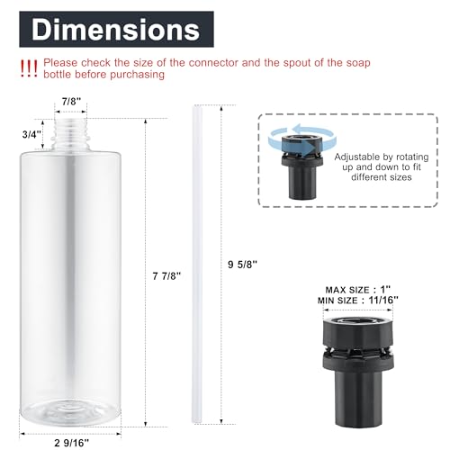 Ultimate Unicorn Updated Soap Dispenser Bottle for Kitchen Sink Bottle Replacement （500ML/17oz） DJS-ZYP-DJT-TM - Image 3