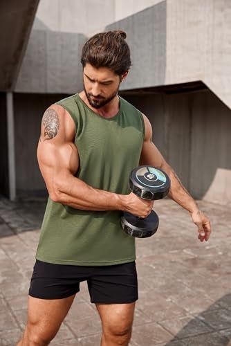 COOFANDY Mens Sleeveless Workout Shirts Bodybuilding Tank Top Cut Off Workout Shirt 2 Pack, Small - Image 4