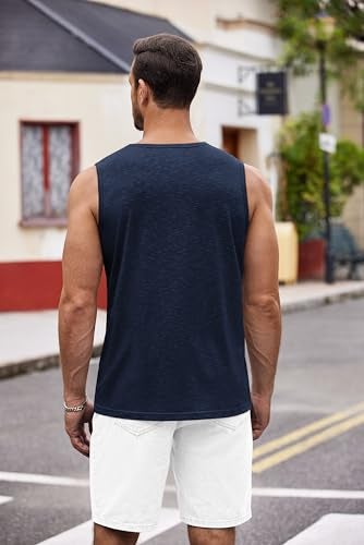 COOFANDY Mens Sleeveless Workout Shirts Bodybuilding Tank Top Cut Off Workout Shirt 2 Pack, Small - Image 3