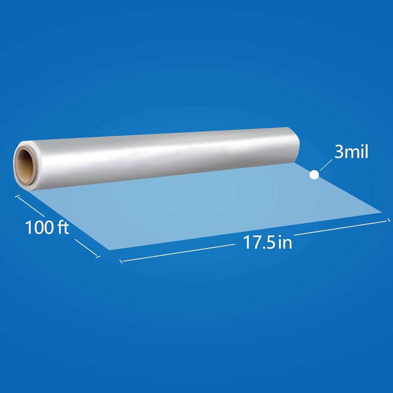 JOYIT 100' Long X 17.5” Wide Clear Cellophane Wrap Roll - 3 Mil Thicker Cellophane Roll, Clear Bags for Gifts Baskets Wrap, Flower Arts Crafts Food Treats Wrapping - Image 2