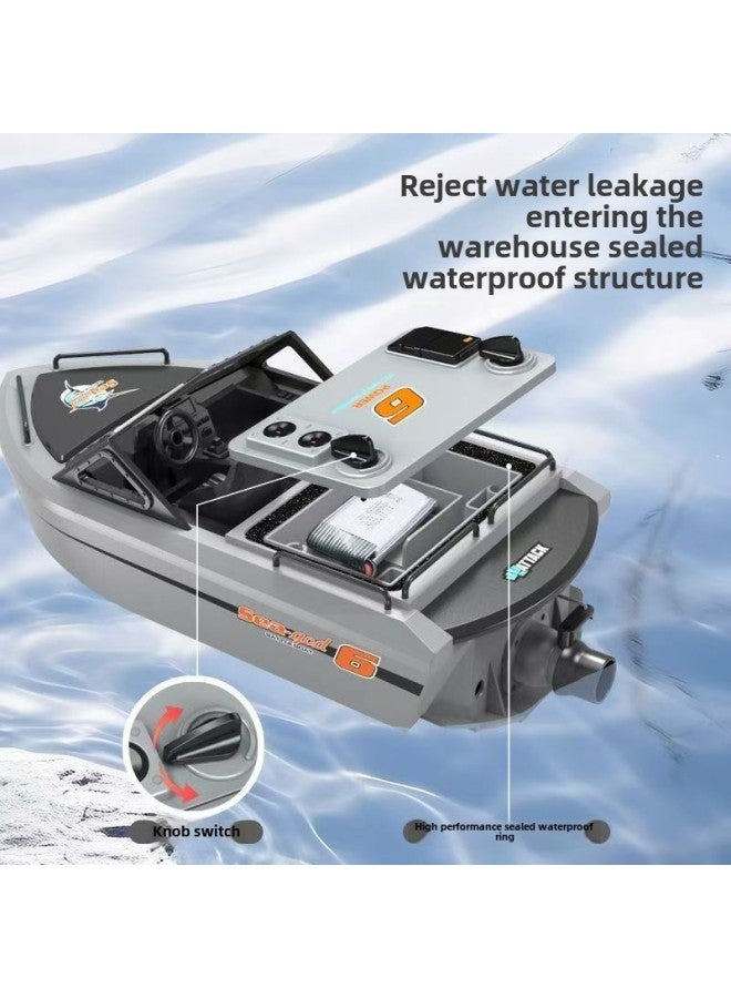 قارب سريع بدون فرش Turbojet عالي السرعة للتحكم عن بعد للأطفال في الصيف مقاوم للماء نموذج سفينة سياحية كهربائية للأولاد هدية - اللون: قارب سحب أسود كبير - المواصفات: التكوين القياسي - Image 3