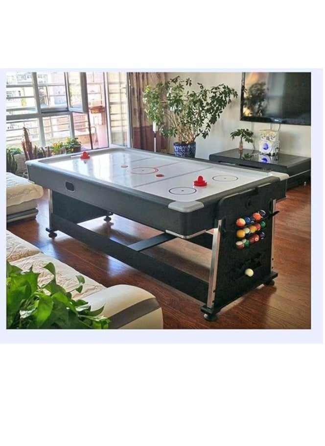 Cool Baby Style - Multi-function entertainment home and commercial 4-in-1 convertible pool table set dining table black eight ice hockey table tennis one-in-one - Image 1