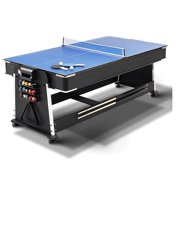 Cool Baby Style - Multi-function entertainment home and commercial 4-in-1 convertible pool table set dining table black eight ice hockey table tennis one-in-one - Image 1