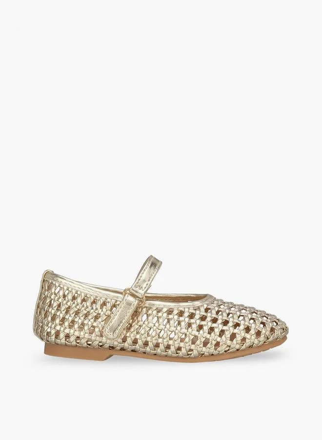 JUNIORS Girls Hook & Loop Ballerina Shoes