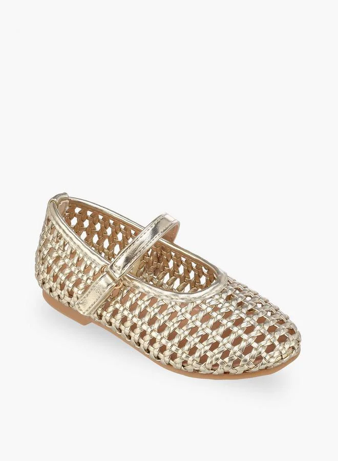 JUNIORS Girls Hook & Loop Ballerina Shoes