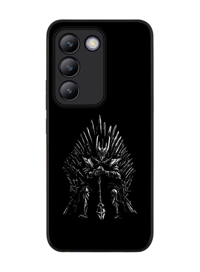 Stylizedd Rugged Black edge case for Vivo V30 Lite 5G, Slim fit Soft Case Flexible Rubber Edges Anti Drop TPU Gel Thin Cover -  GOT One Throne - Image 1