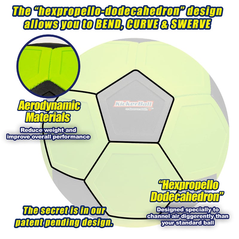 Kickerball - Curve and Swerve Soccer Ball/Football Toy - Kick Like The Pros, Great Gift for Boys and Girls - Perfect for Outdoor & Indoor Match or Game (Green) - Image 3