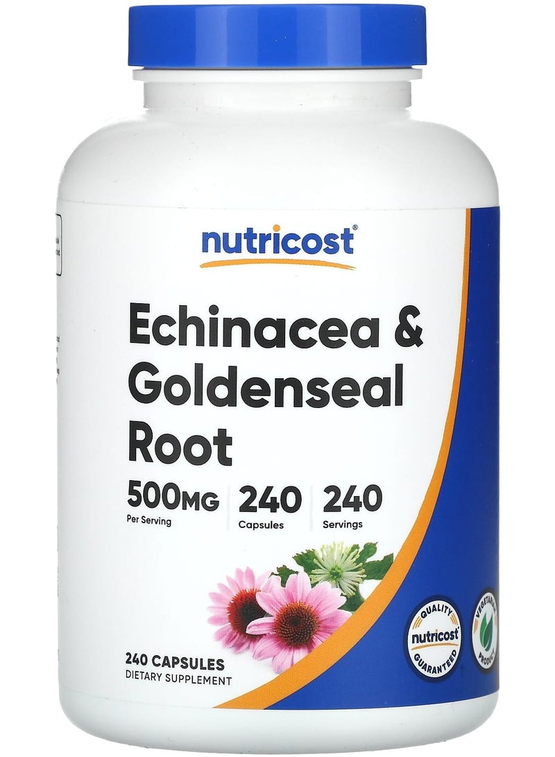Nutricost Echinacea & Goldenseal Root, 500 mg, 240 Capsules