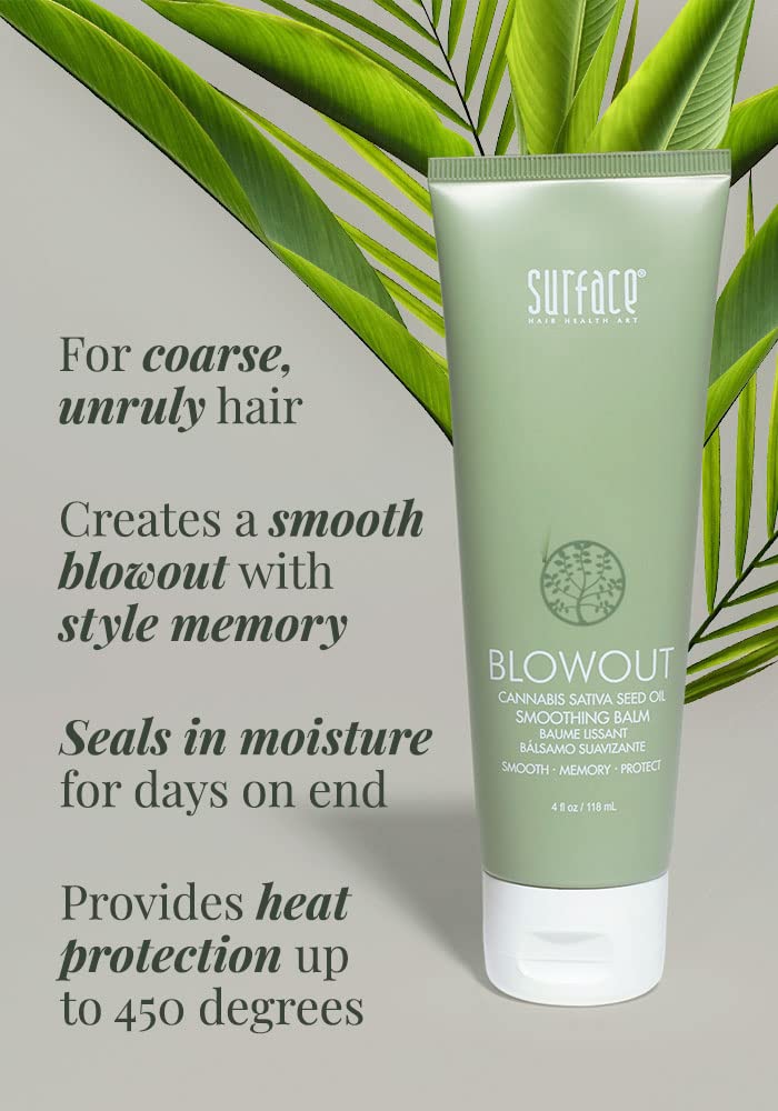 SURFACE Hair Blowout Smoothing Balmâ€“ Organic Ingredients for Women and Men, Heat-Resistant with Babassu Oil for Longer Lasting Blowouts - 4 fl oz - Image 2