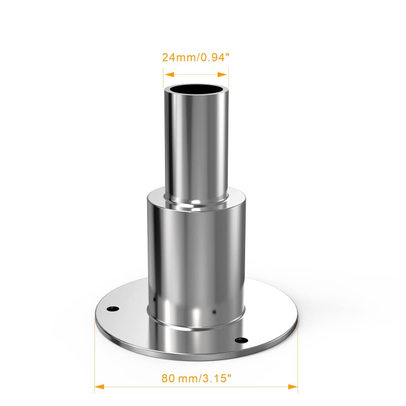 HZJD Thru Hull Exhaust Skin, 24mm Stainless Steel 316, for Diesel Parking heaters - Image 3