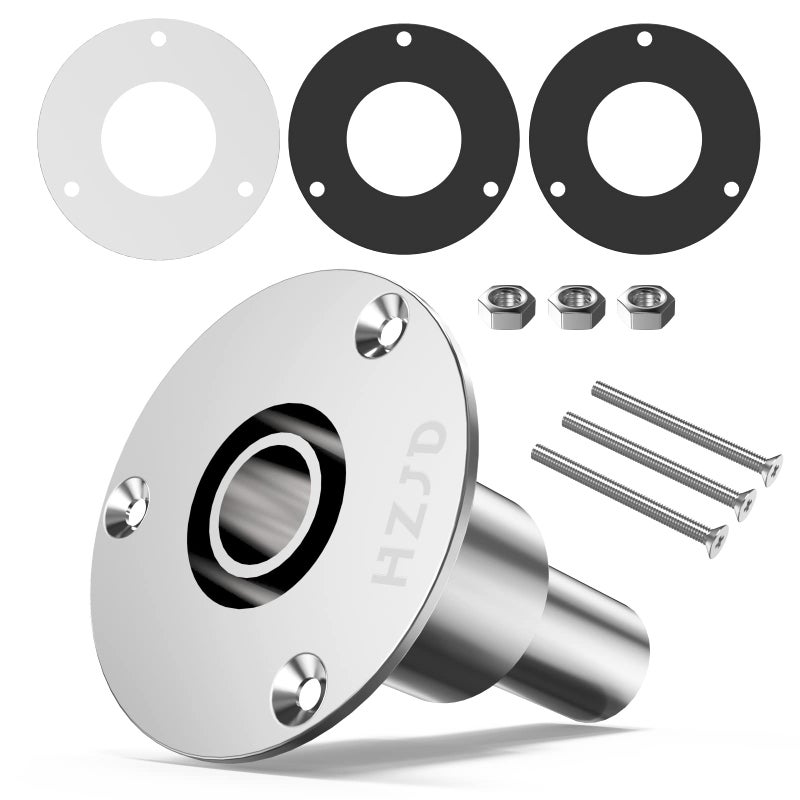 HZJD Thru Hull Exhaust Skin, 24mm Stainless Steel 316, for Diesel Parking heaters - Image 1