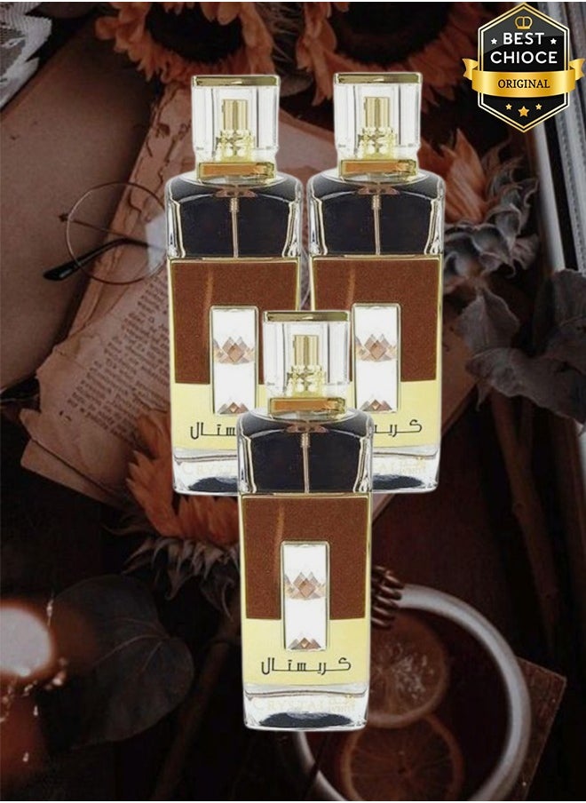 أرض الزعفران 3 قطع عطر كريستال وايت 100 مل  - Image 1