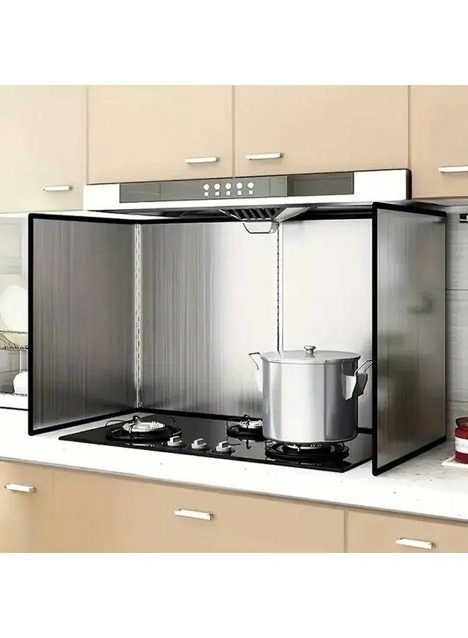 Stainless Steel Non Stick Range Hood Stove Protector Heat Resistant Foldable Easy Clean - Image 2