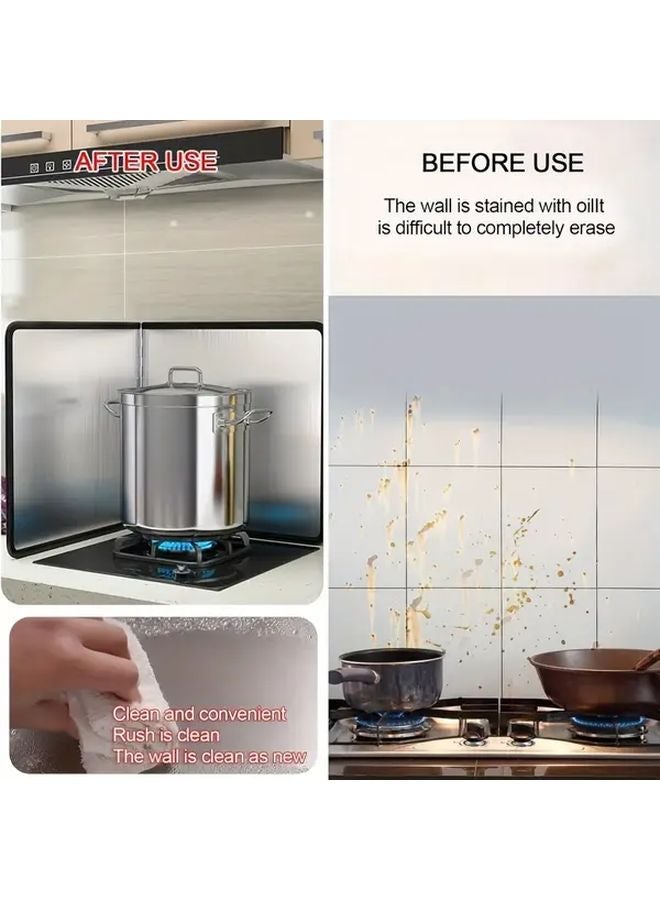Stainless Steel Non Stick Range Hood Stove Protector Heat Resistant Foldable Easy Clean - Image 5