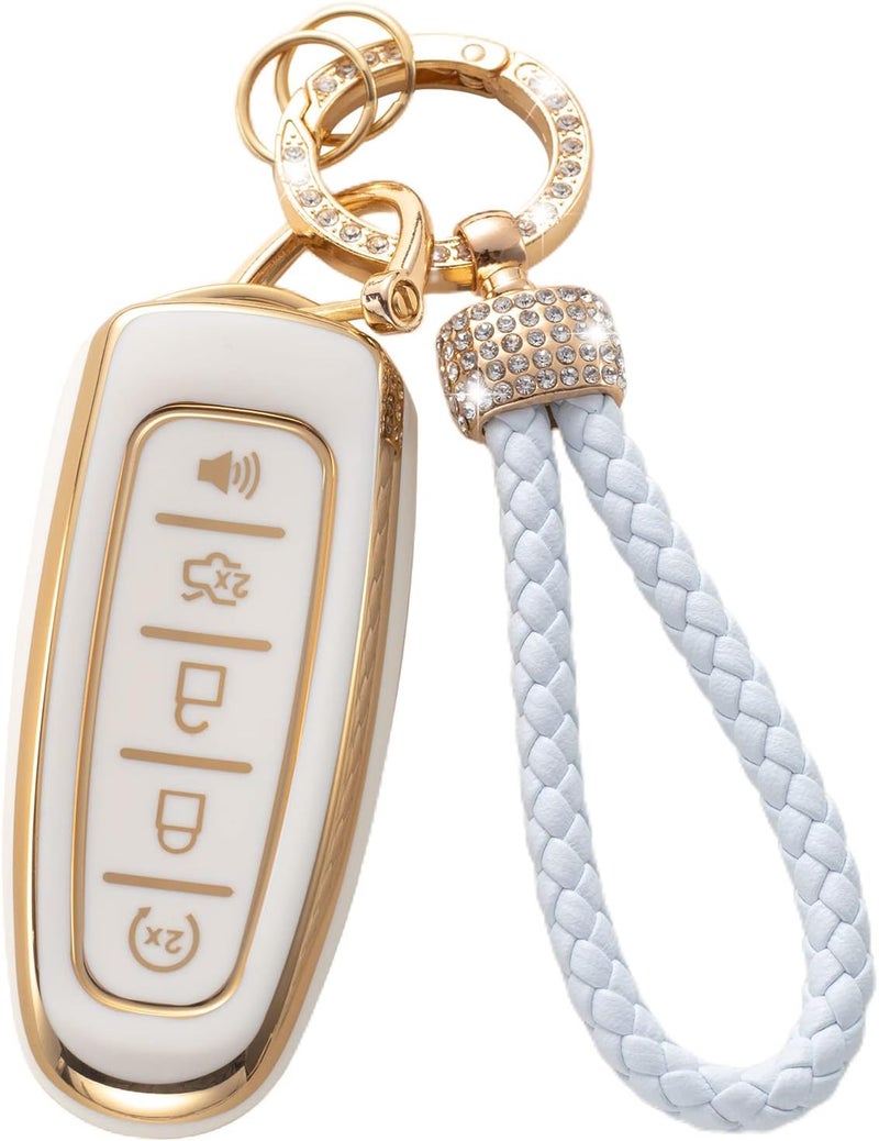 Gematay Key Fob Cover with Keychain for Ford Vehicles - Image 1