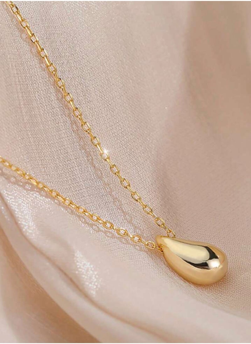 sixtyfour - Elegant & Simple Stainless Steel Gold Plated Necklace For Women - Image 1