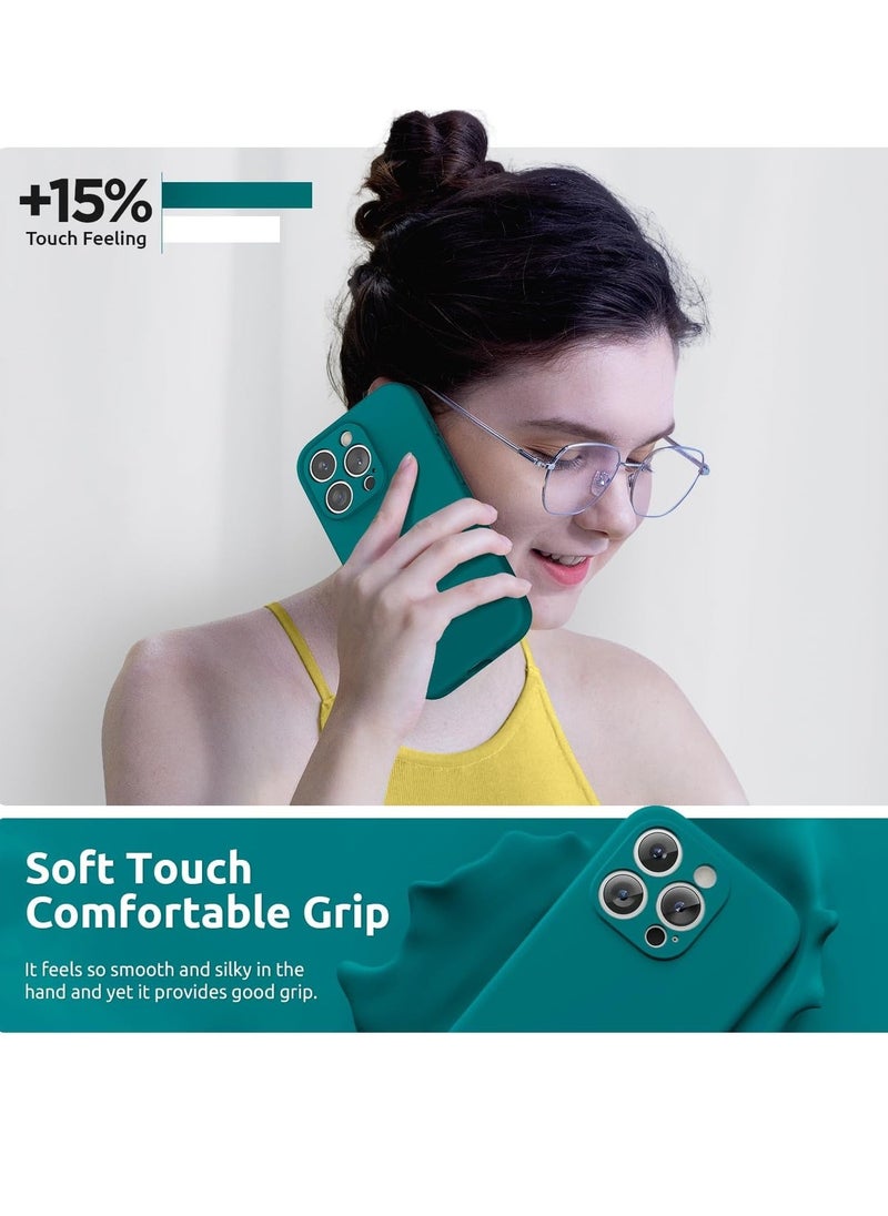 Raxoom Design for iPhone 15 Pro Max Case, Liquid Silicone [2 x Screen Protectors & 1 x Lanyard] Protection for Each Lens Shockproof Cover for iPhone 15 Pro Max 6.7 inch 2023, Teal Blue - Image 5