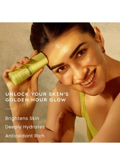 HYPHEN Golden Hour Glow Face Serum With Niacinamide, Alpha Arbutin, Hyaluronic Acid Moisturizer, Aloe Vera Extract & Kakadu Plum | For Glowing Skin & Hydration | Peptide Face Serum | Non Sticky Serum For Men & Women & All Skin Types | 30Ml  - Image 2
