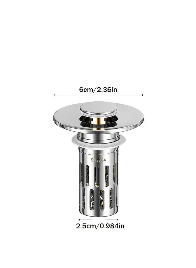 Golden Push Button Drain Stopper For Bathroom Sink Easy Water Storage Drainage - Image 3