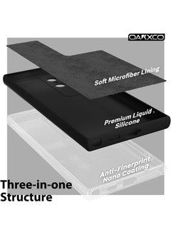 Theodor Protective Slim Fit Case Liquid Silicone Cover with Full Body Protection Anti-Scratch Shockproof Case For Samsung Galaxy S24 Ultra (Black) - Harder you work Better you get  - Image 5