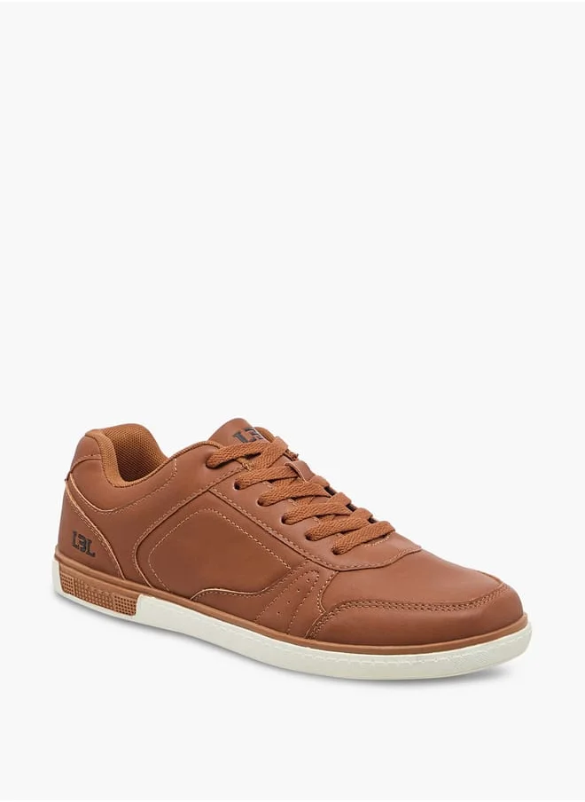 ال بي ال من شو اكسبرس Men's Panelled Ankle Sneakers with Lace-Up Closure