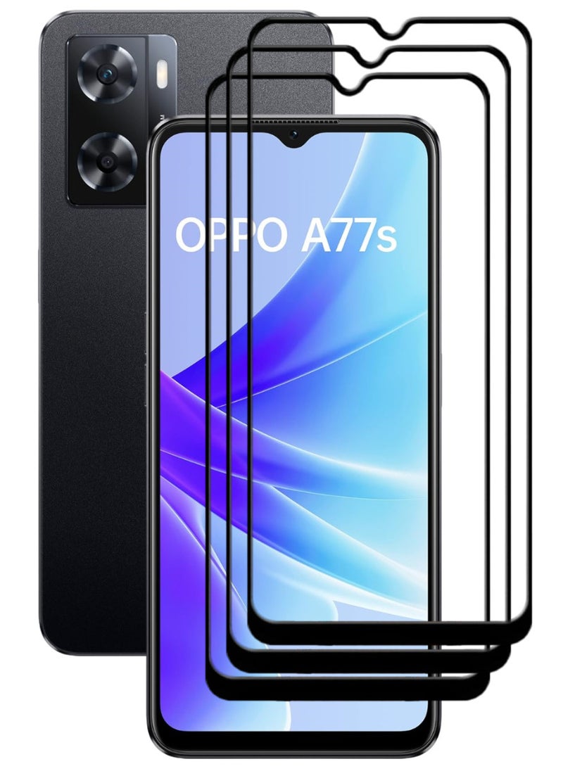 ACLIX 3 Pieces Antistatic ESD Dustproof Premium Quality High Definition Tempered Glass Screen Protector Designed For Oppo A77s - Image 1