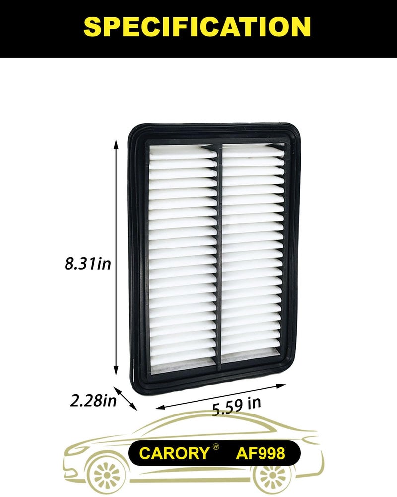 CARORY AF998 Engine Air Filter for Honda CR-V Hybrid 2.0L (2023-2025), Civic Hybrid 2.0L 2025, Accord Hybrid 2.0L (2023-2025), OE# 172206MAJ01, A21866 - Image 4