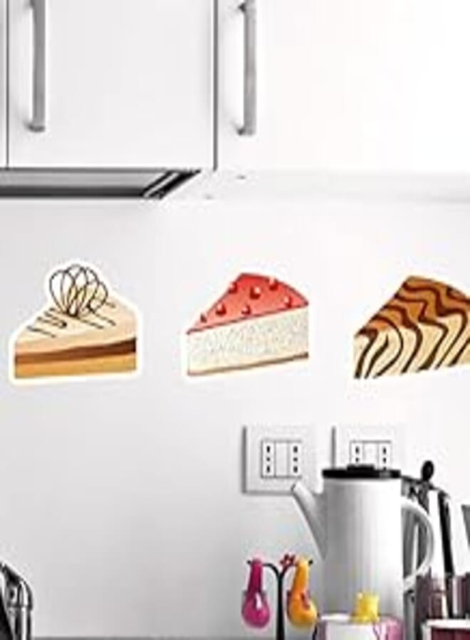 kitchen decor sticker - 3 pieces of cakes 2 (60x30cm)
