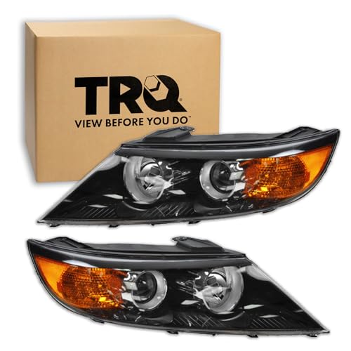 TRQ Driver & Passenger Side Headlight Assembly Set Headlights Driver & Passenger Side Compatible with 2011-2013 Kia Sorento KI2502143 KI2503143 - Image 2