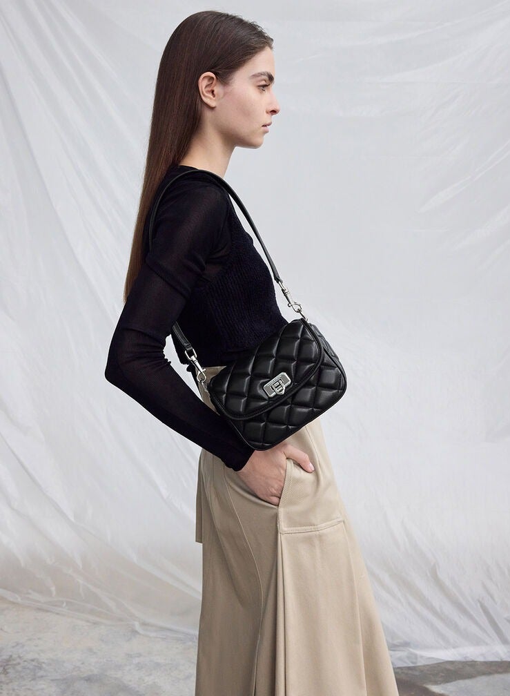 Charles & Keith Cressida Quilted Crossbody Bag - Image 2