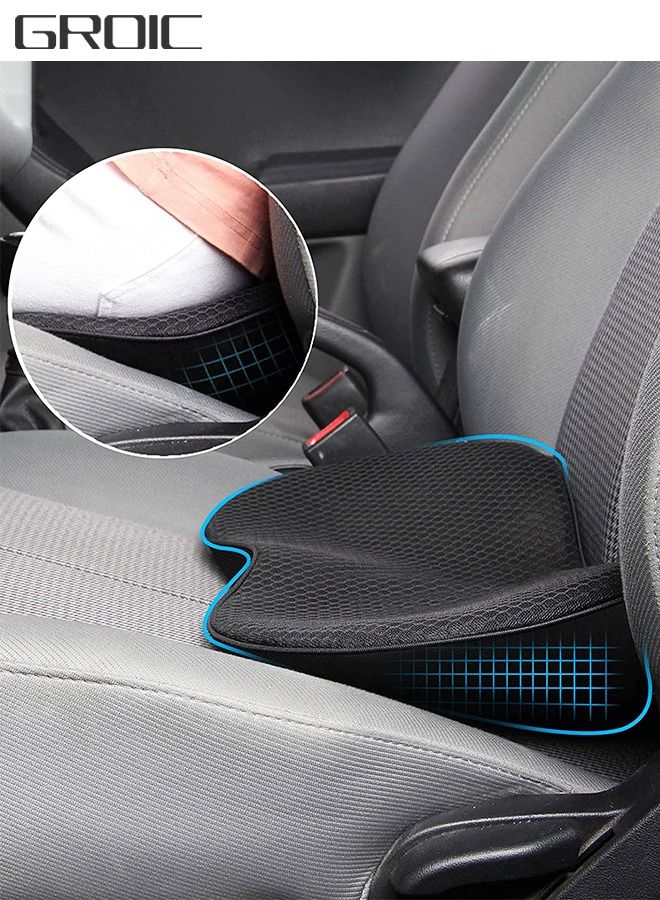 GROIC Car Seat Cushion, Multi-Use Memory Foam Car Lower Back Support Pad for Driver Lumbar Support Pillow for Car Back Pain Relief Wedge Seat Cushions Road Trip Essential (Black) - Image 1