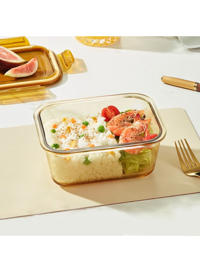Visions Corning Amber 800ml Food Storage Containers, Set Of 2, Heat-resistant Glass Lunch Boxes, Deep Freezer Storage Containers, Bento Boxes - Image 2