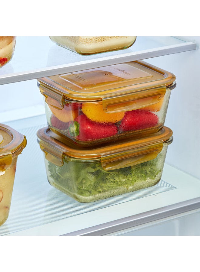 Visions Corning Amber 800ml Food Storage Containers, Set Of 2, Heat-resistant Glass Lunch Boxes, Deep Freezer Storage Containers, Bento Boxes - Image 3
