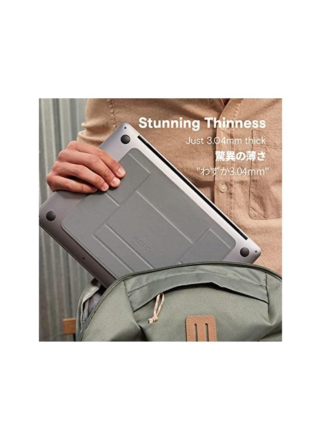 MOFT - Invisible Slim Laptop Stand Adhesive and Reusable Adjustable Perfect Viewing Angles Compatible with Laptops Up to 156 Grey - Image 1