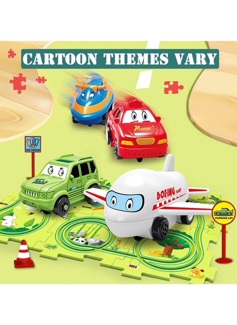 TOY GARDEN 25PCS Kids Puzzle Track Car Set (Ocean Theme) – 2024 DIY Electric Trolley Track Toy for Boys & Girls, Educational Assembly Game for Children  - Image 2