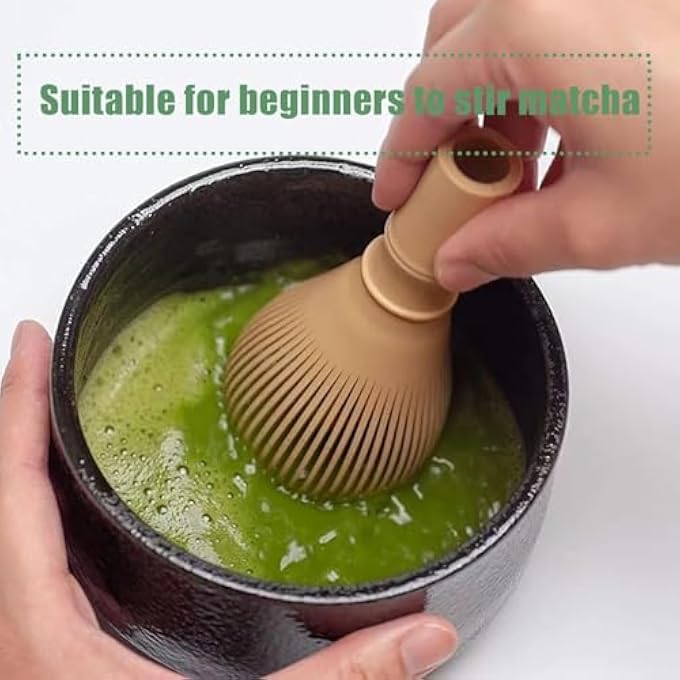 Unity Plastic Matcha Whisk And Frother Set Green And Black Black  Green - Image 4