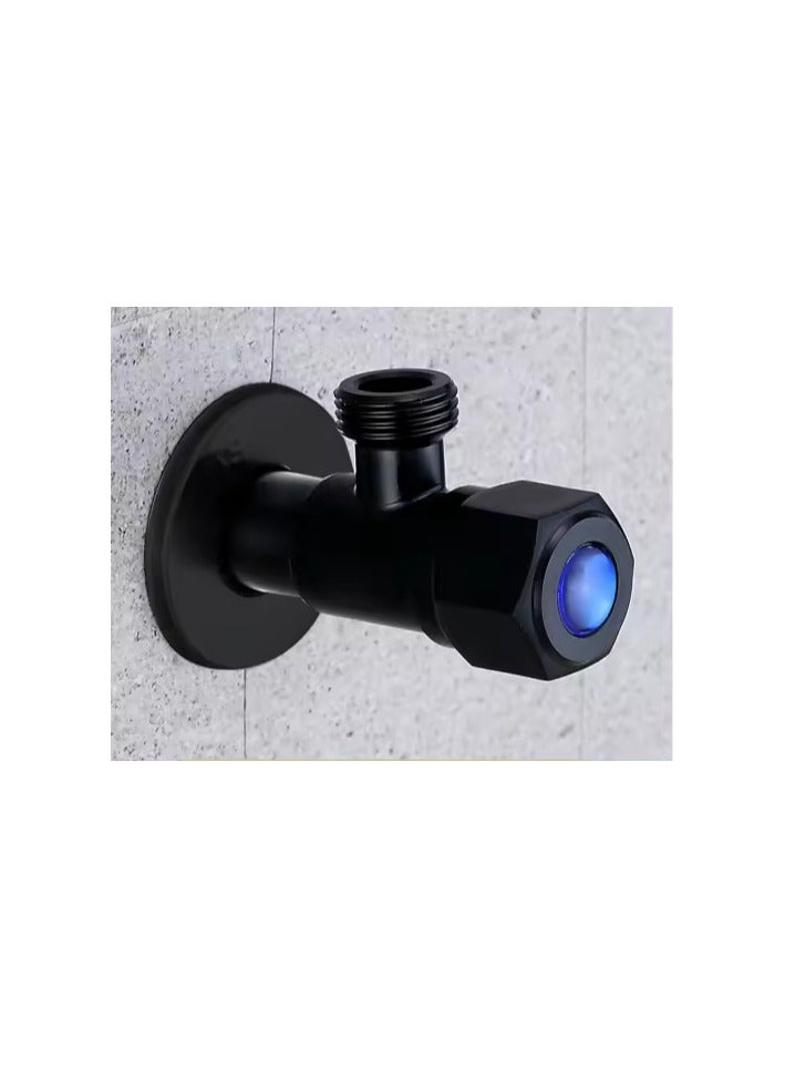 "Black Stainless Steel Angle Valve | Hot and Cold Stop Valve for Bathroom and Toilet" - Image 3