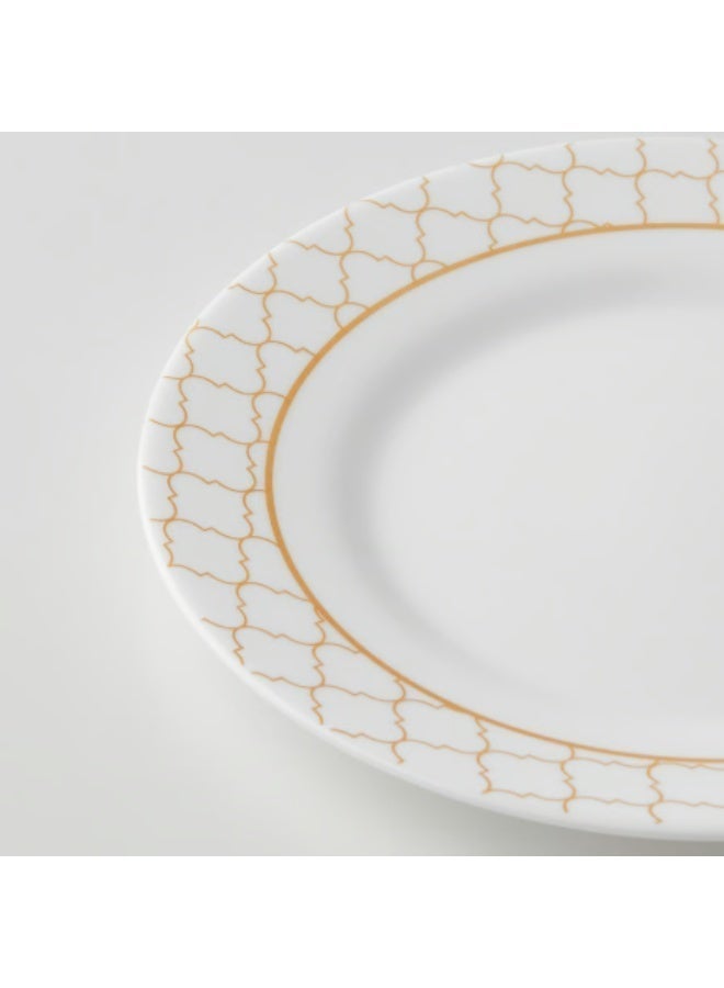 IKEA (IKEA) IKEA KALASBRA 16-Piece Dinnerware Set - Gold Patterned White Opal Glass - Service for 4 - Microwave & Dishwasher Safe - Image 5