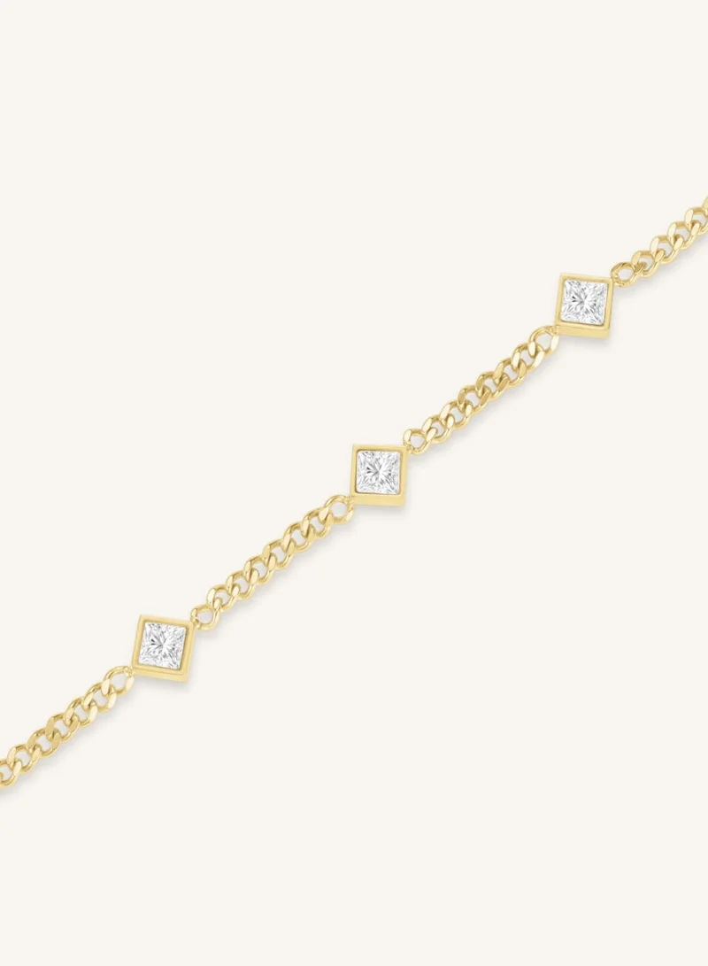 Rosefield  Crystal Charm Bracelet, Gold Plated for Women | Best Price UAE