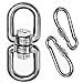 Velomill 21 Heavy Duty 304 Stainless Steel Swivel Ring Double Ended Swivel Eye Hook with SUS304 Snap Hooks for Web Tree Swing Swing Spinner Hanger Reliable and Safe M6 - Image 2