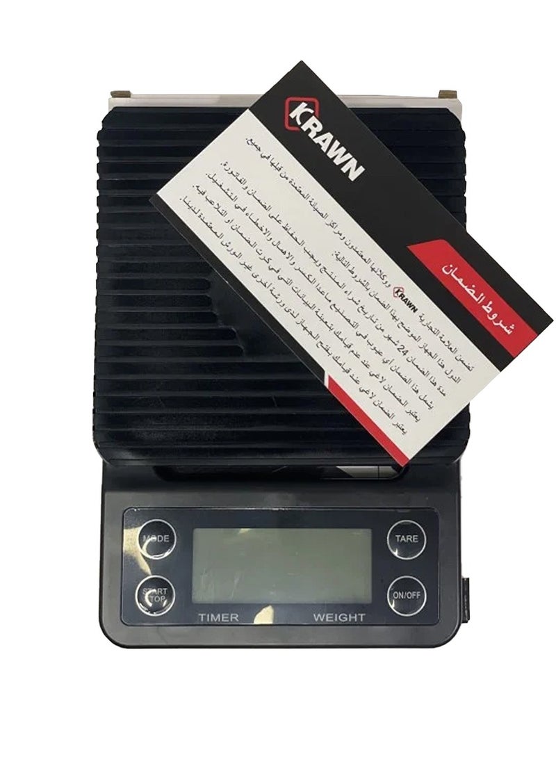 كراون ميزان رقمي متعدد الوظائف مع مؤقت، كراون KW-46028 - أسود - Image 5