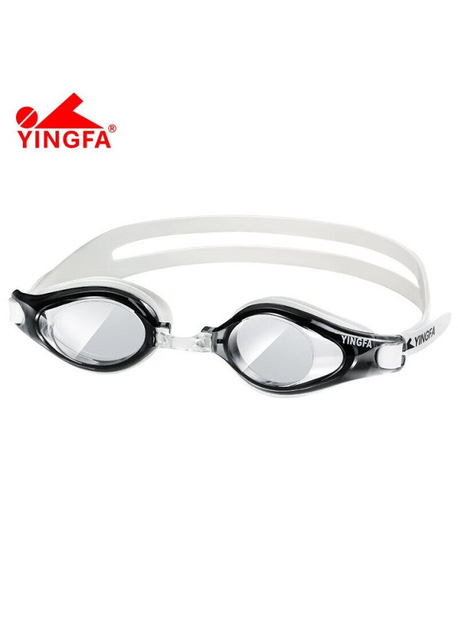 يانج فا نظارات السباحة Yingfa، نظارات سباحة عالية الوضوح مضادة للضباب ومقاومة للماء للإحتراف والتدريب بإطار كبير للطلاب والمراهقين والرجال والنساء، رمادي - Image 1