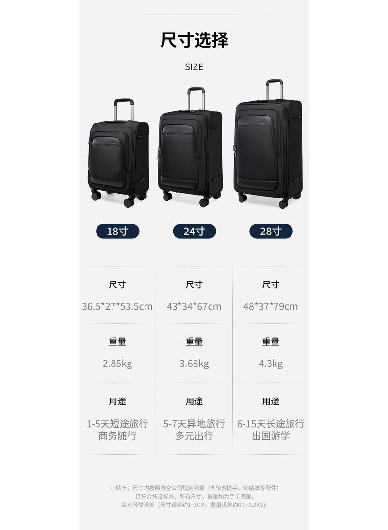 ARCTIC HUNTER LGX004 24 Inch Arctic Hunter LGX004 Roller Suitcase - High-quality, durable, water-resistant fabric with silent wheels and a safety lock - Image 4