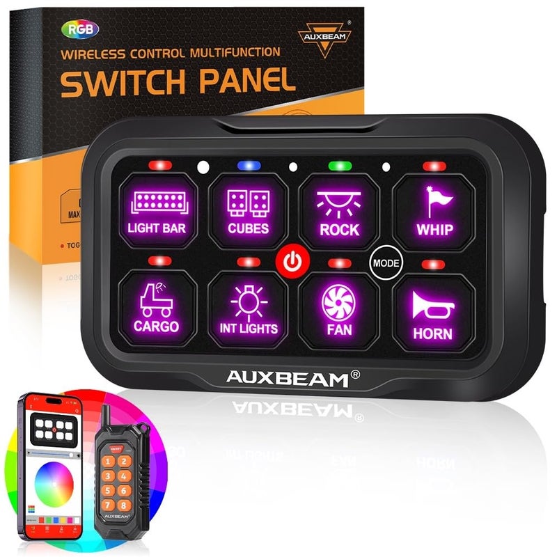لوحة مفاتيح 8 قنوات من أوكسيبم بلوتوث RGB AC800 مع التحكم عن بُعد عبر التطبيق