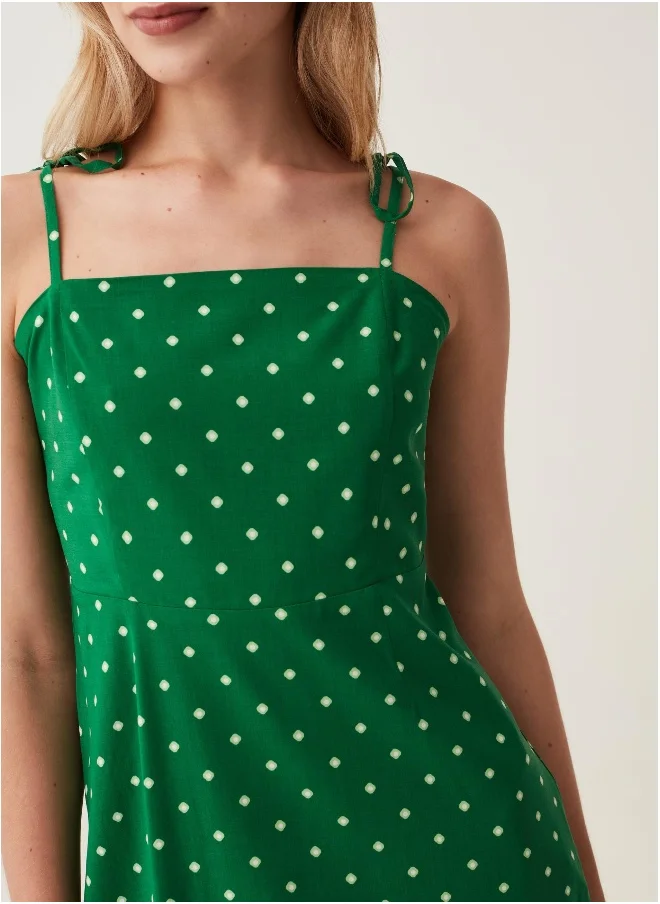 او في اس Ovs Short Dress With Spaghetti Straps