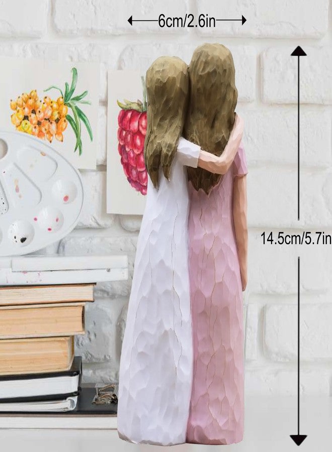 AcowSpt Gifts for Mom, Gifts for Mom from Daughter, Mother Daughter Gift, Mom Gifts from Daughters, Birthday Gifts for Mom from Daughter, Sculpted Hand-Painted Figurine (Pink) - Image 5