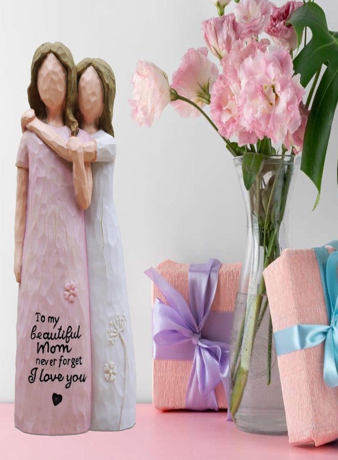 AcowSpt Gifts for Mom, Gifts for Mom from Daughter, Mother Daughter Gift, Mom Gifts from Daughters, Birthday Gifts for Mom from Daughter, Sculpted Hand-Painted Figurine (Pink) - Image 4