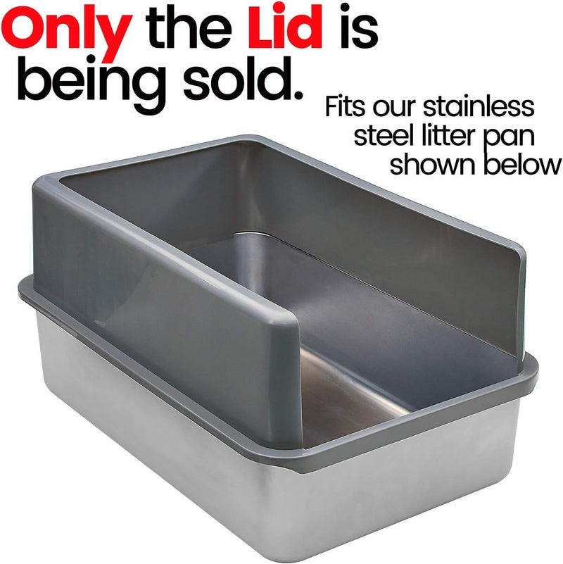 iPrimio XL Cat Litter Box Enclosure - Stainless Steel Large for Boxes Big Cats - Never Absorbs Odor - XL Cat Litter Box Enclosure with Teflon Coating - Litter Box Enclosure Only - Easy to Clean - Image 2