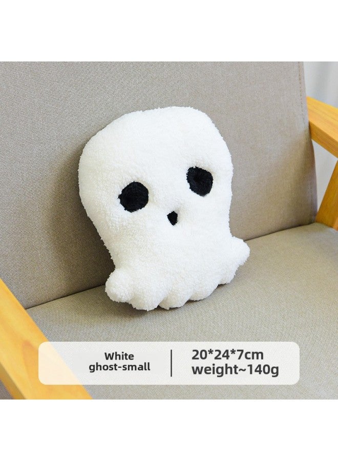 Loquat Plush  Cartoon Skull Car Pillow Sofa Bedroom Seat Cushion Office Pillow Cross Border-Color:White Ghost Trumpet - Image 1