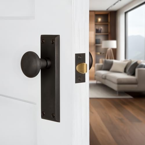 Nostalgic Warehouse New York Door Knob with Plate - Image 3